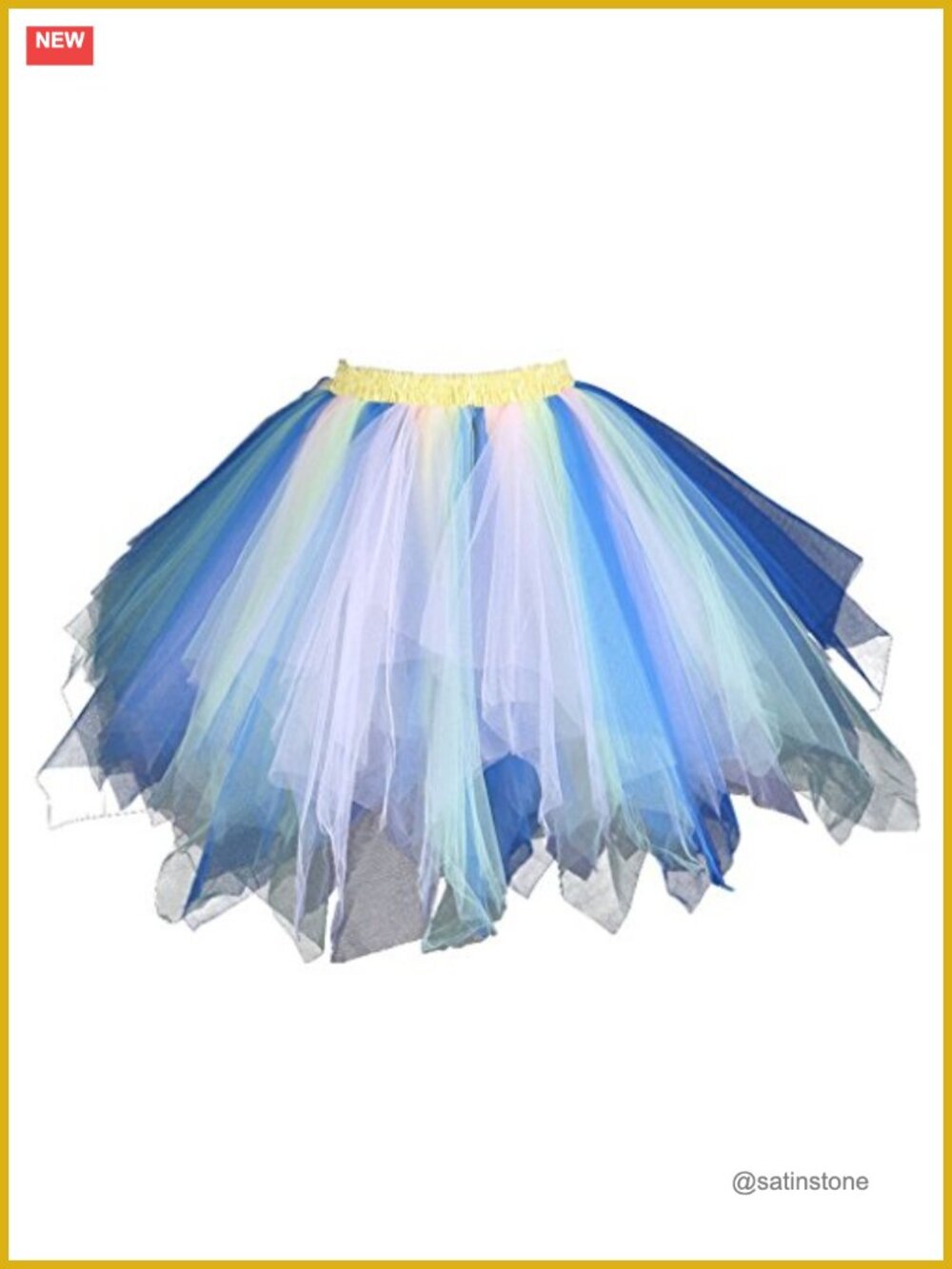 Women's 80's Tutu Skirt Layered Tulle Petticoat Knee Length Halloween